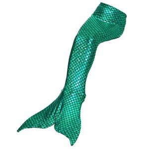 Teal Mermaid Tail Costume Skirt Monofin Cosplay Festival Halloween XS